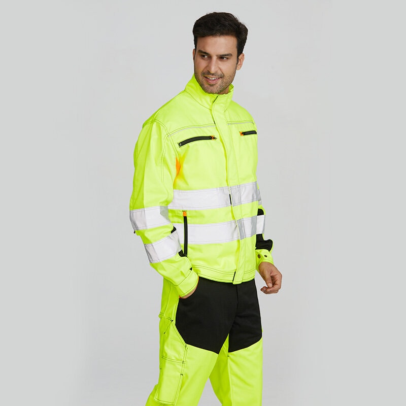 High Visibility Yellow Safety Workwear Jacket
