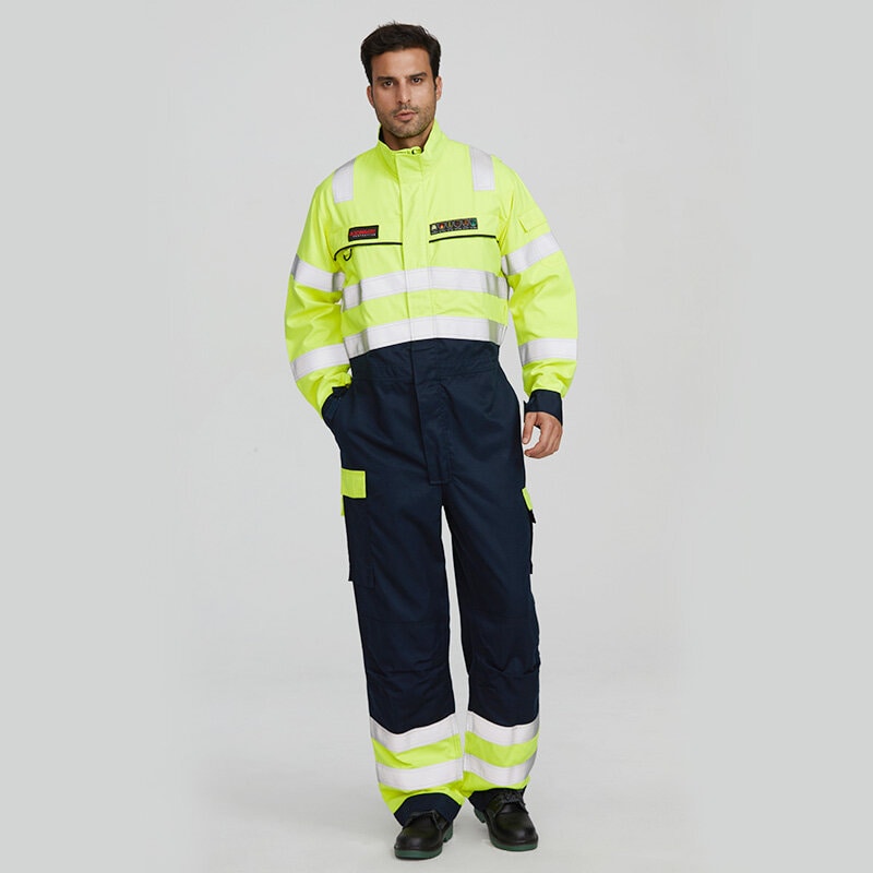 Flame Resistant High Visibility Work Coverall