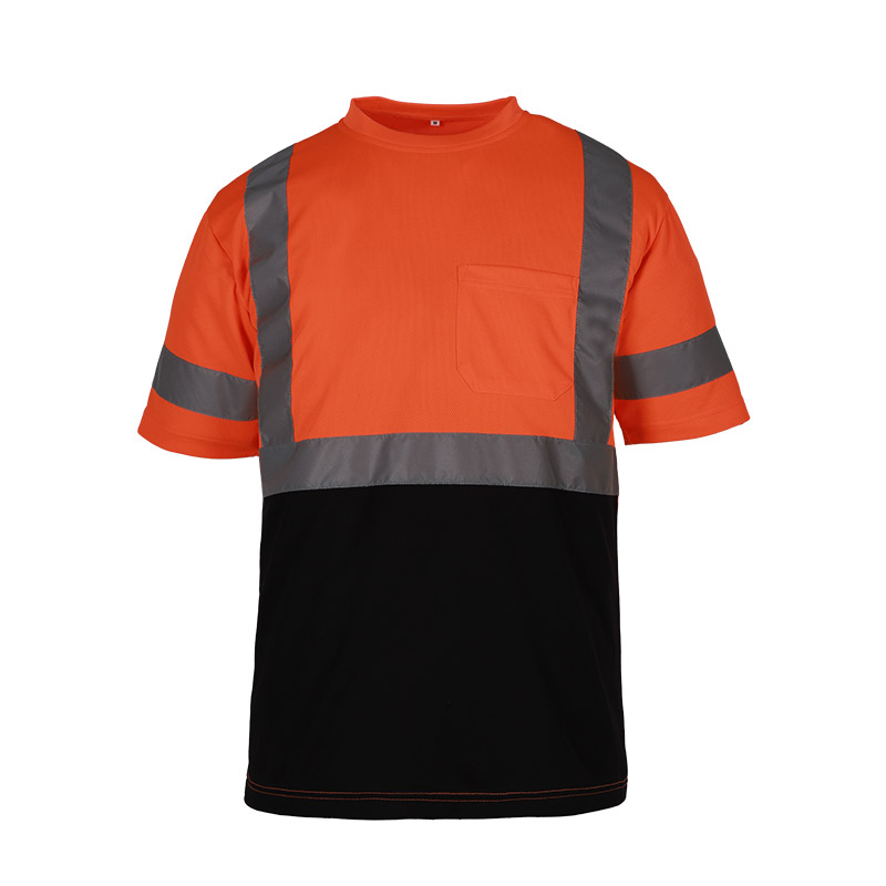 Men'S Reflective Safety Shirt With Reflective Stripes