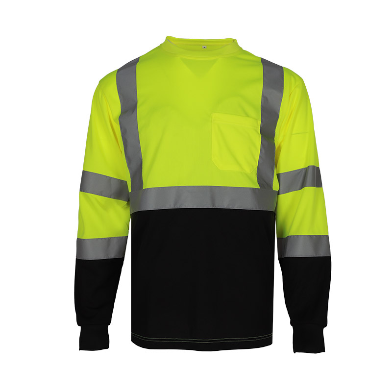 High Vision Reflective Men'S Long Sleeve Work Shirt With Match Color